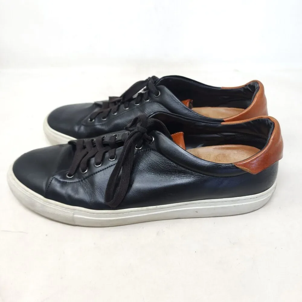 Good Man Brand Mens Sneakers Legend Black Leather Shoes Russell Wilson Italy 12 - Picture 5 of 11
